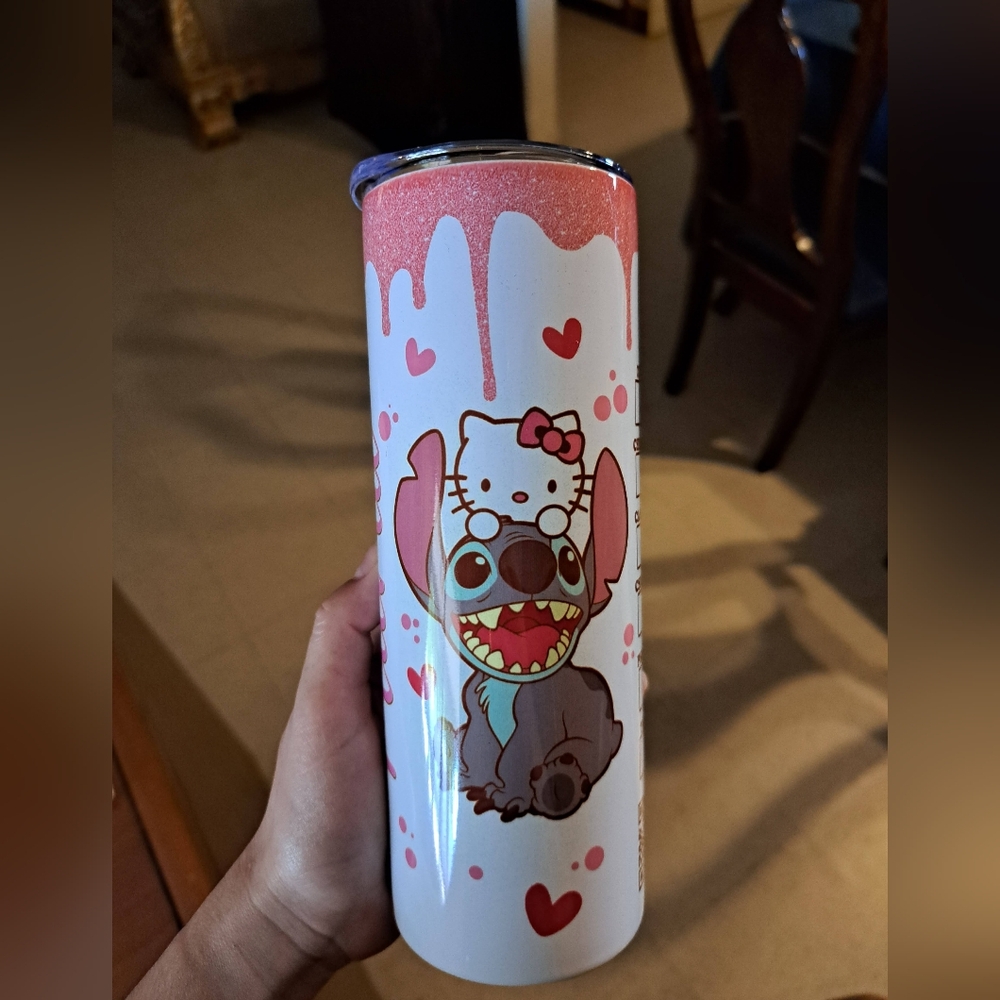 TERMO PERSONALIZADO HELLO KITTY AND STITCH
